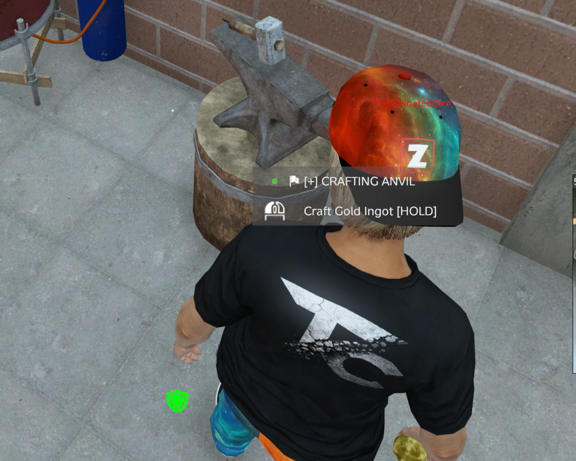 Crafting anvil prompt for crafting an ingot