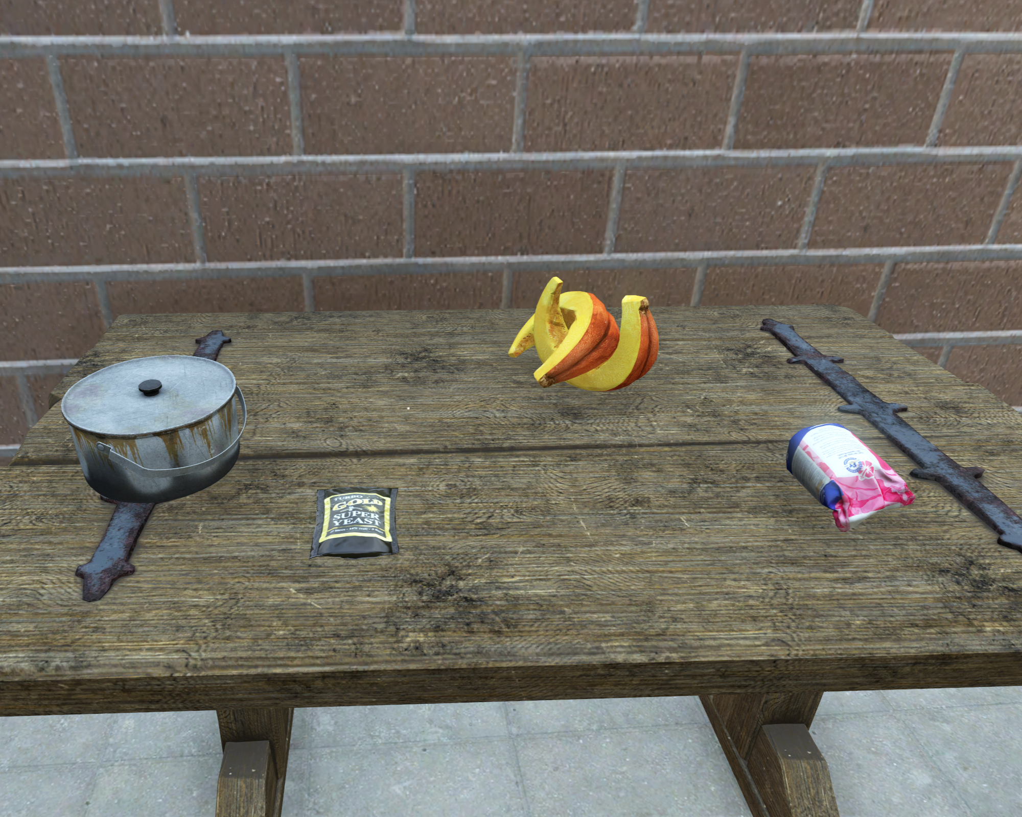 Moonshine ingredients on a table