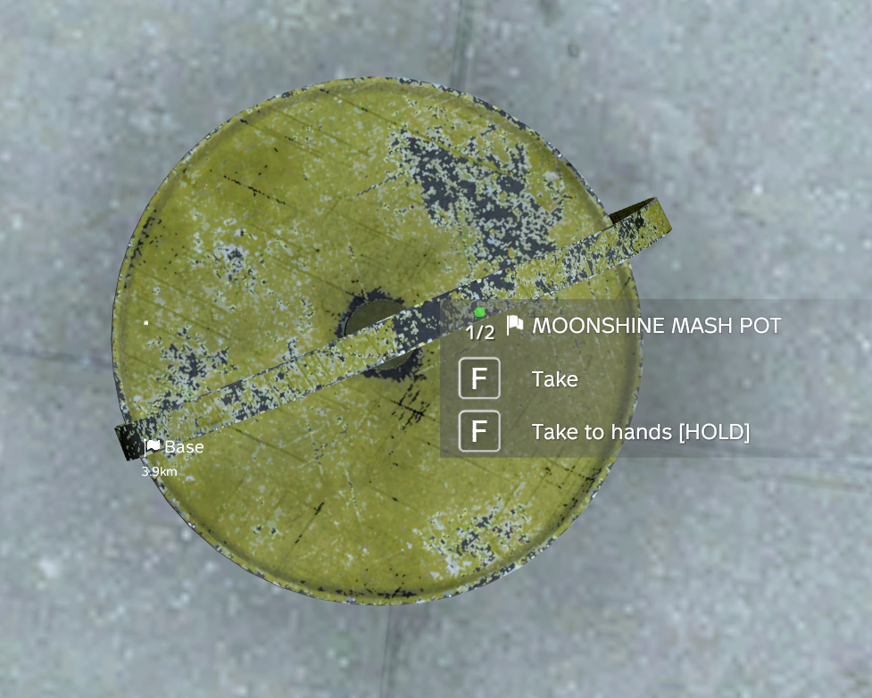 Completed moonshine mash pot