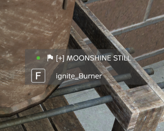 Prompt to ignite the moonshine still burner